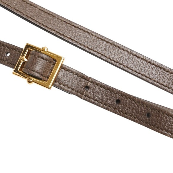 GUCCI Authentic Brown Leather Shoulder Bag - Picture 4 of 15